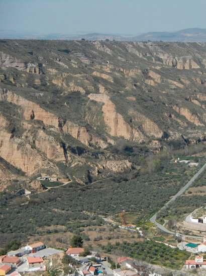 valle gor - Valle del río Gor (deslizamientos rotacionales en Gorafe) - Geoparque de Granada