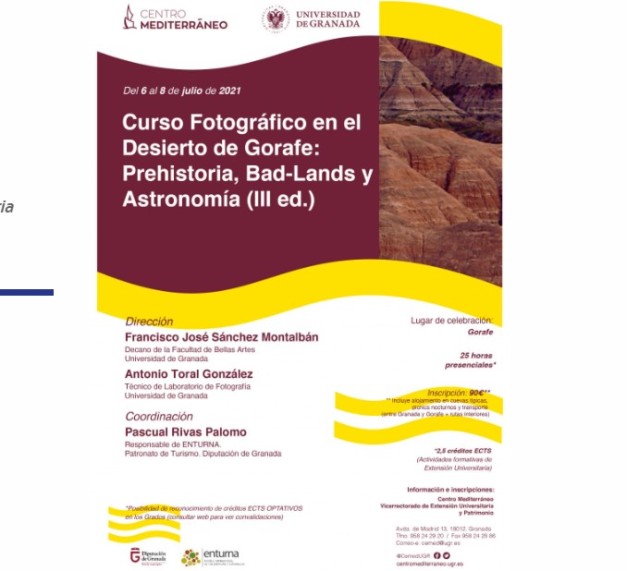 image 2 - CURSO FOTOGRÁFICO EN EL DESIERTO DE GORAFE: PREHISTORIA, BAD-LANDS Y ASTRONOMÍA (III ED.) - Geoparque de Granada