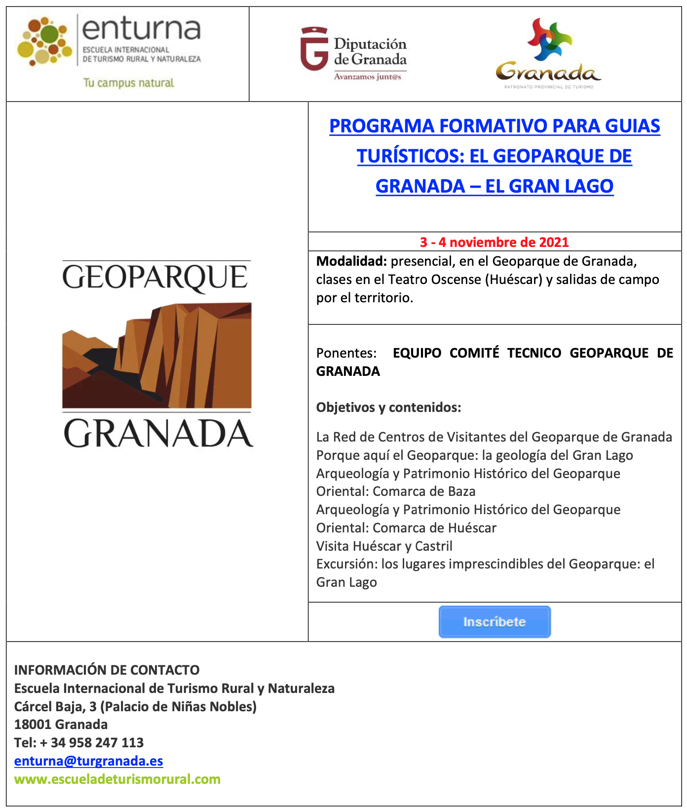 PROGRAMA FORMATIVO PARA GUIAS TURÍSTICOS: EL GEOPARQUE DE GRANADA – EL GRAN LAGO | Geoparque de Granada Screenshot 2021 10 11 at 18.43.04 - PROGRAMA FORMATIVO PARA GUIAS TURÍSTICOS: EL GEOPARQUE DE GRANADA – EL GRAN LAGO - Geoparque de Granada