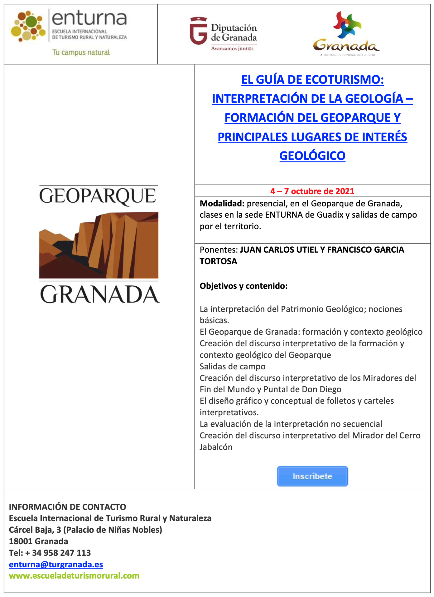 Screenshot 2021 10 11 at 18.51.50 - EL GUÍA DE ECOTURISMO: INTERPRETACIÓN DE LA GEOLOGÍA – FORMACIÓN DEL GEOPARQUE Y PRINCIPALES LUGARES DE INTERÉS GEOLÓGICO - Geoparque de Granada