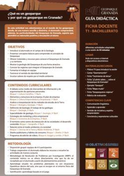 Ficha docente BACHILLERATO 1 250x353 - Teaching Guide to the Granada Geopark - Geoparque de Granada