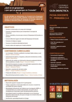 Ficha docente PRIMARIA 3 4 250x353 - Teaching Guide to the Granada Geopark - Geoparque de Granada