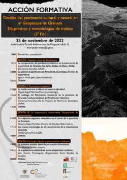 Patrimonio cultural 250x354 - Curso “Gestión del patrimonio natural y cultural en el Geoparque de Granada. Diagnóstico y metodologías de trabajo” 2ª Edición - Geoparque de Granada