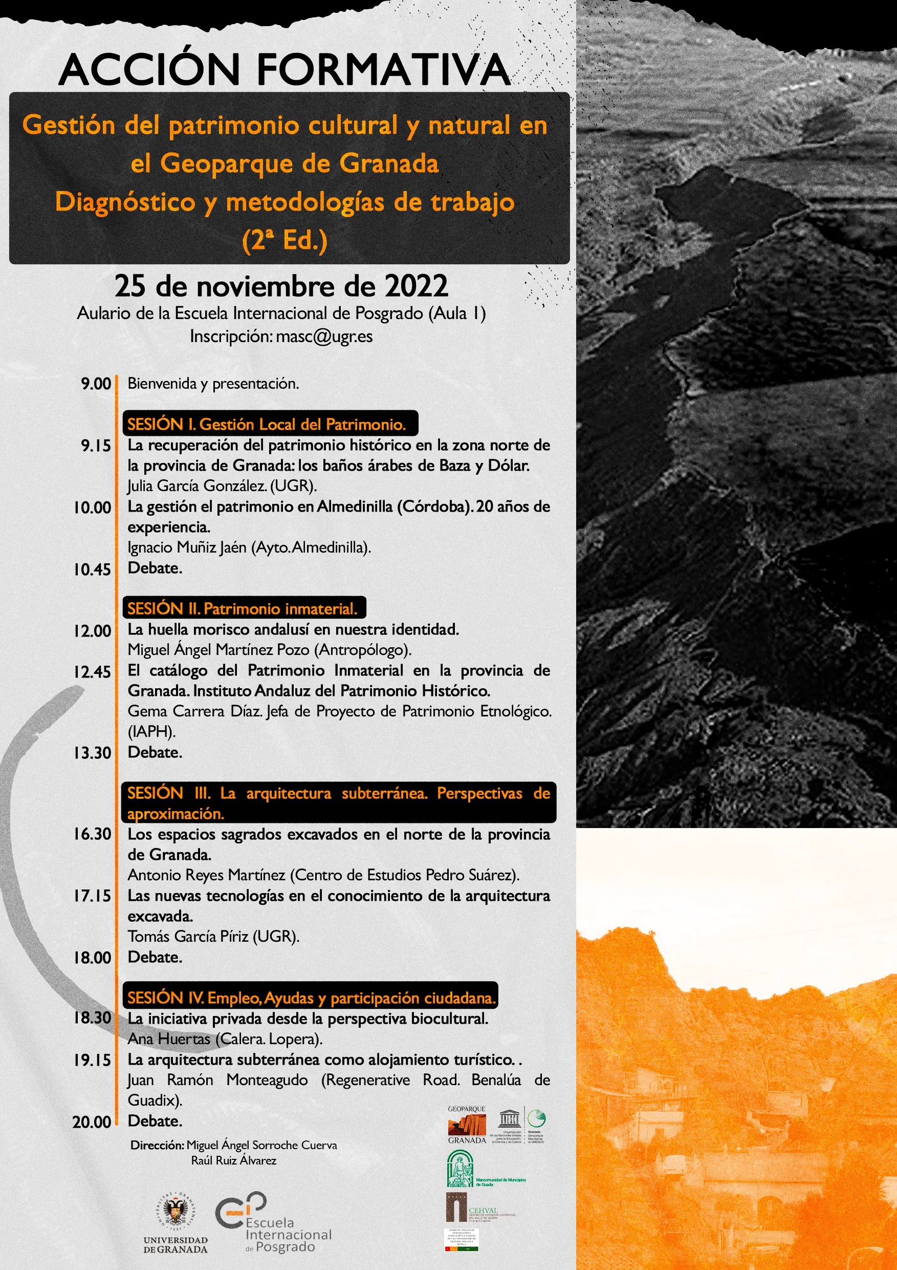 Patrimonio cultural - Curso “Gestión del patrimonio natural y cultural en el Geoparque de Granada. Diagnóstico y metodologías de trabajo” 2ª Edición - Geoparque de Granada