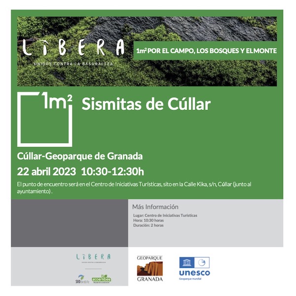 CARTELES LIBERA 1x1 6 MODELOS 2023 - Sismitas de Cúllar. Actividad complementaria del proyecto LIBERA - Geoparque de Granada