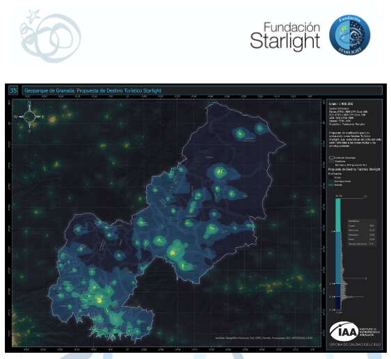 MAPA GEOPARQUE STARLIGHT - El Geoparque de Granada logra la certificación como Destino Turístico Starlight - Geoparque de Granada