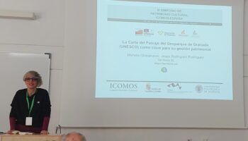 MICHELA ICOMOS 01 350x200 - La Carta del Paisaje del Geoparque de Granada, ejemplo de gobernanza patrimonial en el Simposio Internacional de Patrimonio Cultural ICOMOS-España - Geoparque de Granada