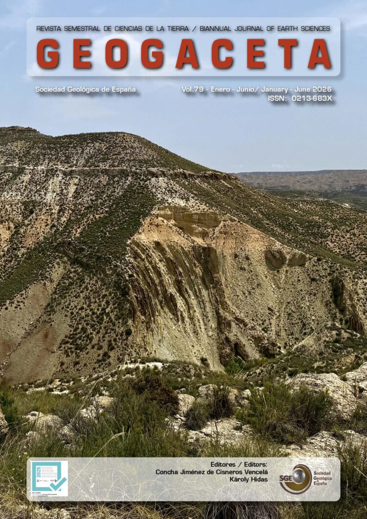El Geoparque de Granada protagoniza la portada de Geogaceta, revista de la Sociedad Geológica de España | Geoparque de Granada Geo79 portada 1 750x1061 - El Geoparque de Granada protagoniza la portada de Geogaceta, revista de la Sociedad Geológica de España - Geoparque de Granada
